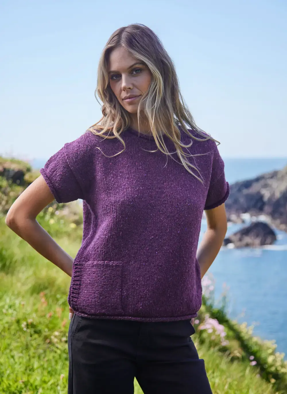 Donegal Fleck T-Shirt Pocket Sweater